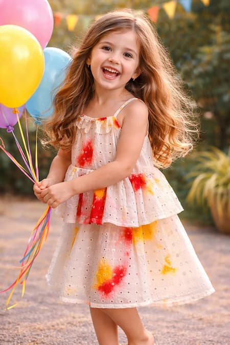 Rage Attire-Sweta Saria Batik Layered Dress 