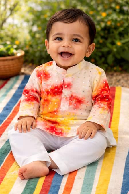 Rage Attire-Sweta Saria Batik Pattern Kurta Set 