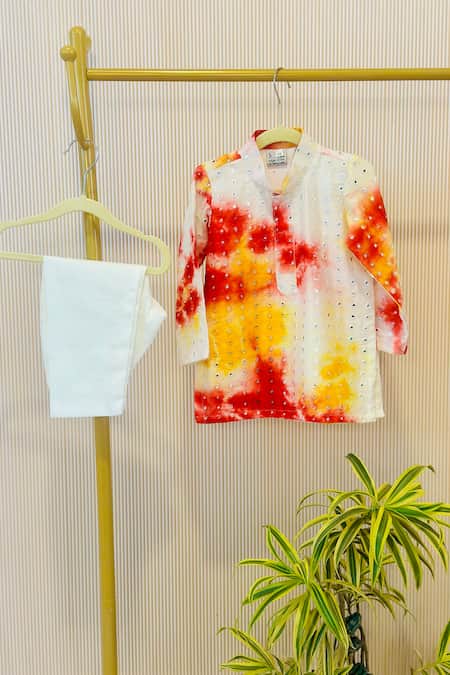 Rage Attire-Sweta Saria Batik Pattern Kurta Set 