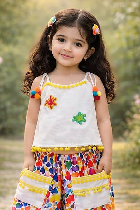 Rage Attire-Sweta Saria Gulaal Hearts Harem Top Pant Set 