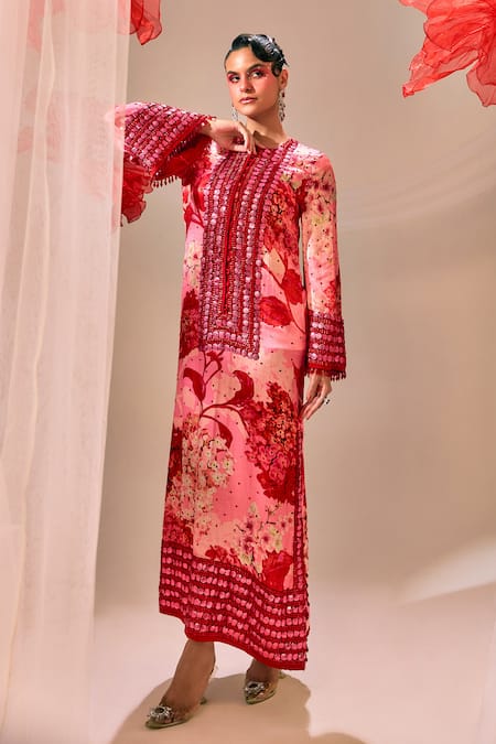 Sachkiran Bimbra Hand Embroidered Kaftan 