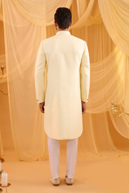 Spring Break Ivory Jacquard Sherwani Set 