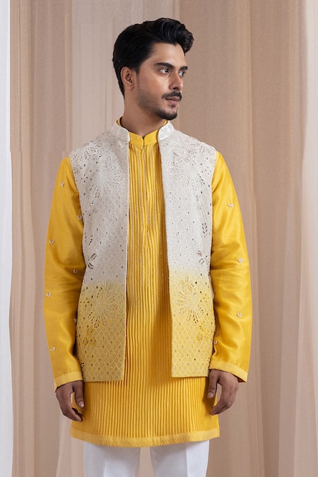 Smriti By Anju Agarwal Sunlace Ombre Nehru Jacket 