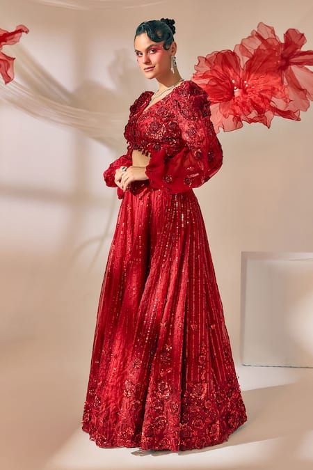 Sachkiran Bimbra Embroidered Blouse & Palazzo Set 