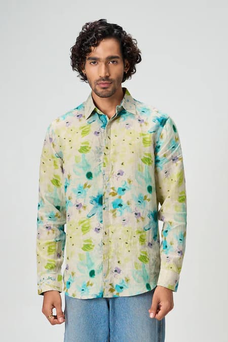 Honey&Me Monet Garden Print Shirt 