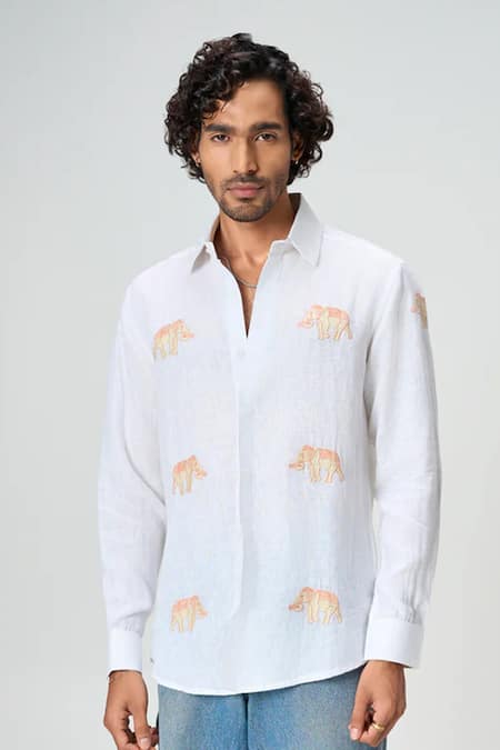 Honey&Me Jaipur Safari Embroidered Shirt 