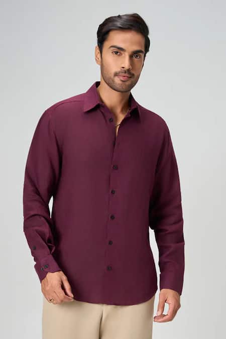 Honey&Me Merlot Linen Shirt 