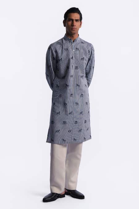 Balance by Rohit Bal Striped & Animal Print Kurta 
