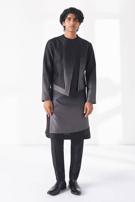 Dhruv Vaish Ombre Layered Kurta Set 