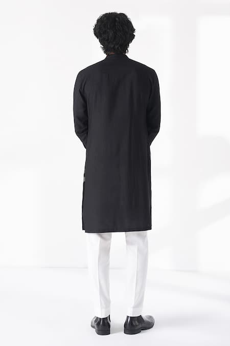 Dhruv Vaish Thread Embroidered Border Kurta Set 