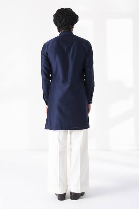 Dhruv Vaish Embroidered Motif Placement Short Kurta 