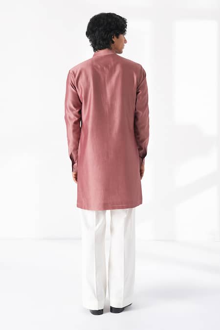 Dhruv Vaish Embroidered Motif Placement Short Kurta 