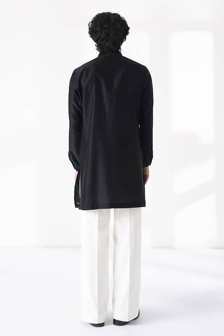 Dhruv Vaish Embroidered Motif Placement Short Kurta 