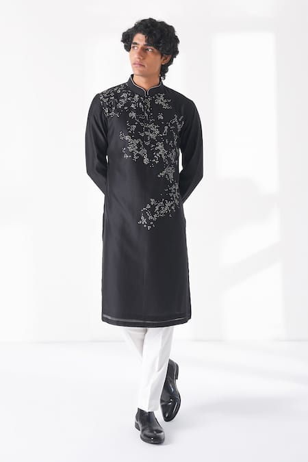 Dhruv Vaish Scattered Embroidery Kurta Set 