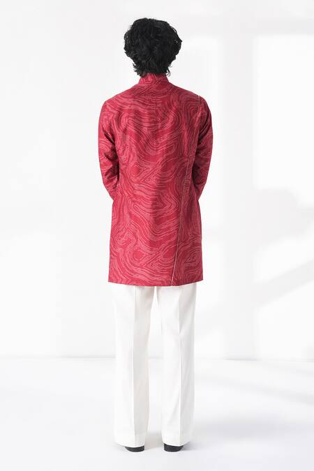 Dhruv Vaish Printed Short Kurta 