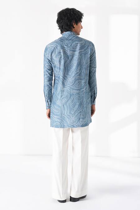 Dhruv Vaish Printed Short Kurta 