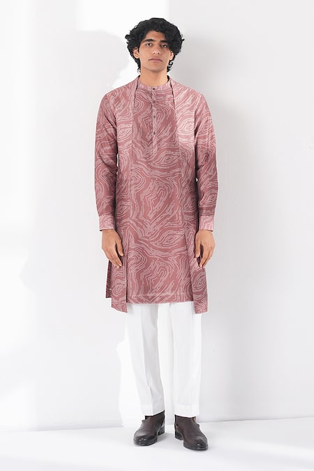 Dhruv Vaish Geometric Printed Kurta Set 