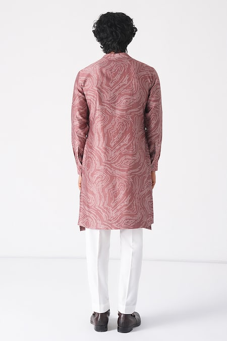 Dhruv Vaish Geometric Printed Kurta Set 