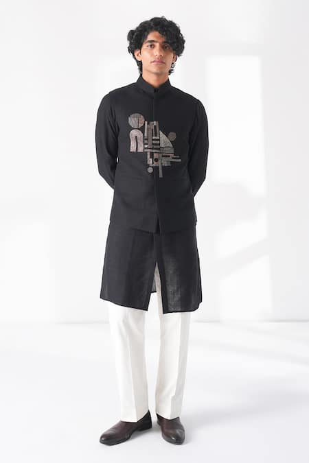 Dhruv Vaish Center Motif Nehru Jacket 