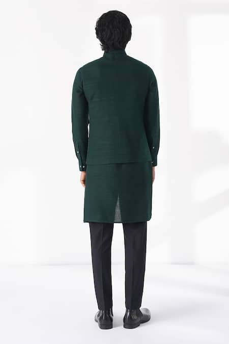 Dhruv Vaish Placement Embroidered Nehru Jacket 