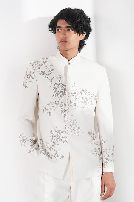 Dhruv Vaish Metal Bead Embroidered Bandhgala 