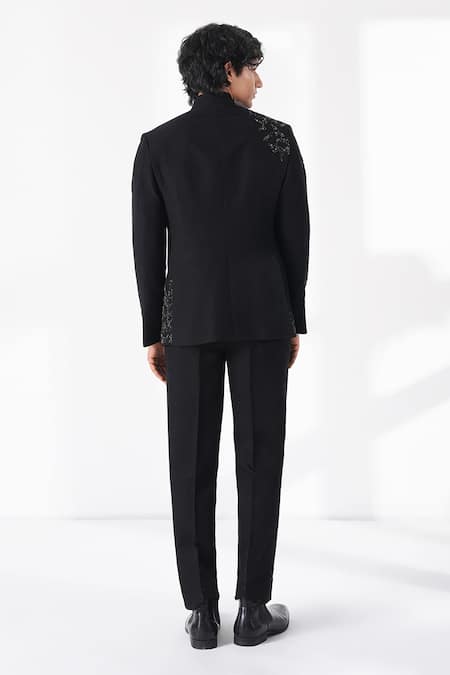 Dhruv Vaish Metal Bead Embroidered Bandhgala 