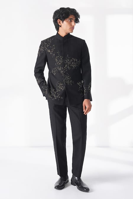 Dhruv Vaish Metal Bead Embroidered Bandhgala 