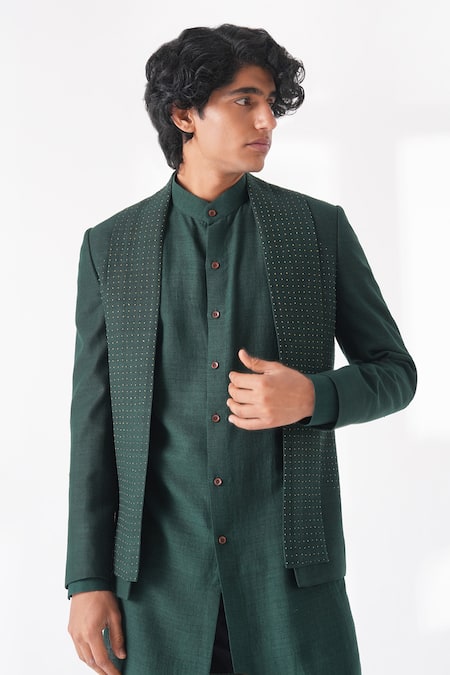 Dhruv Vaish Front Open Contemporary Bandhgala 