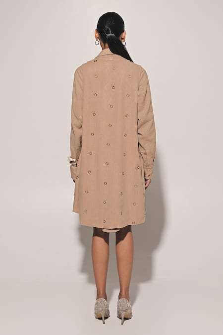 Kriti Bapna Blended Linen Dress & Jacket Set 