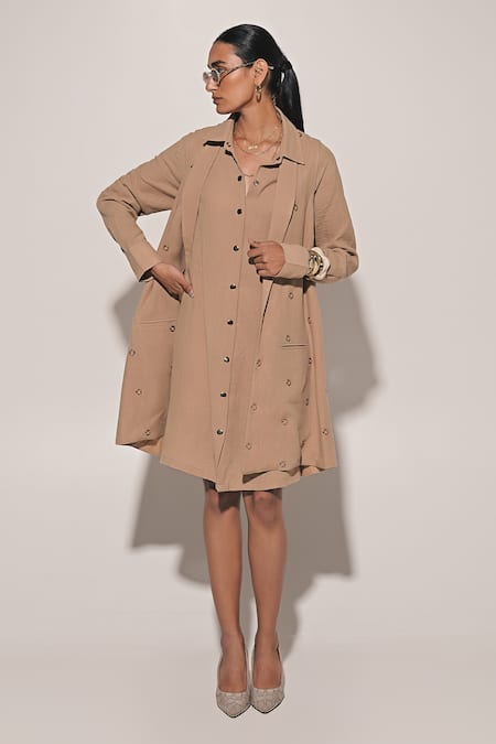 Kriti Bapna Blended Linen Dress & Jacket Set 