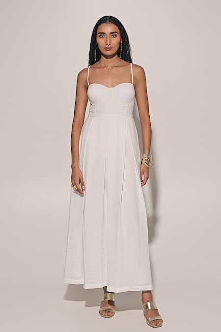 Kriti Bapna Pleated Flare Maxi Dress 