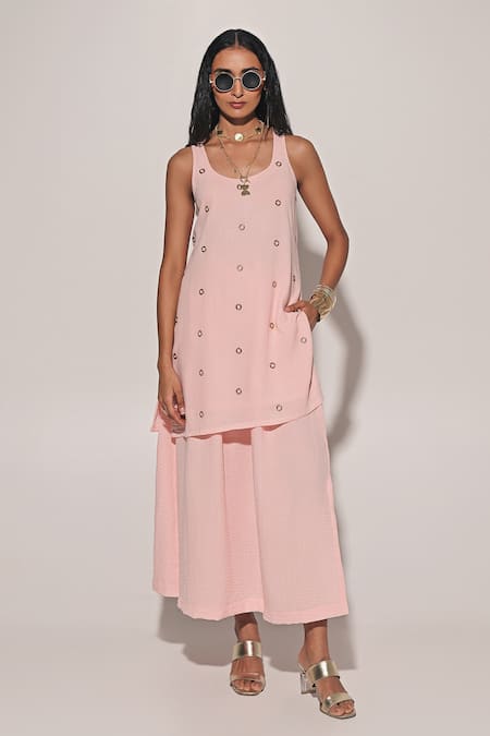 Kriti Bapna Embellished Long Top & Skirt Set 