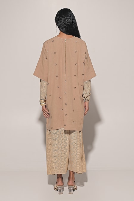 Kriti Bapna Metal Embedded Shirt & Dress Set 