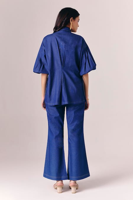 Savaaya Aurelia Denim Shirt & Pant Set 