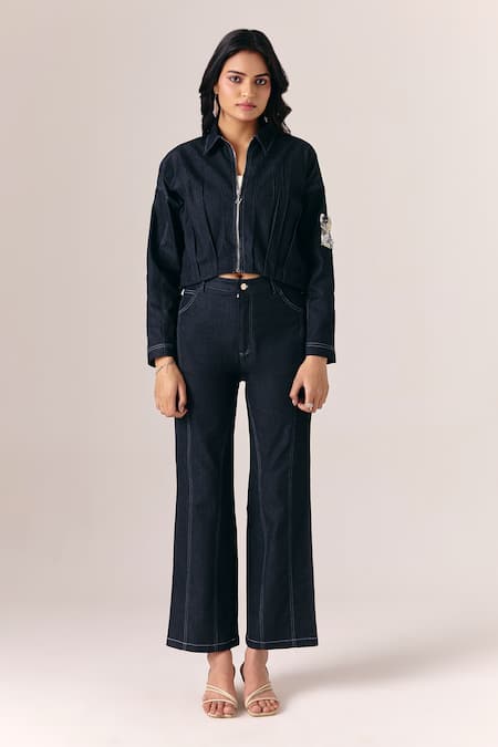 Savaaya Midnight Tide Denim Jacket & Pant Set 