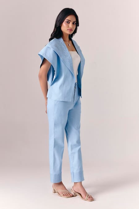 Savaaya Embroidered Collar Jacket 