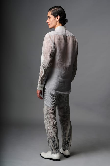 Vivek Patel Dori Embroidered Shirt & Trouser Set