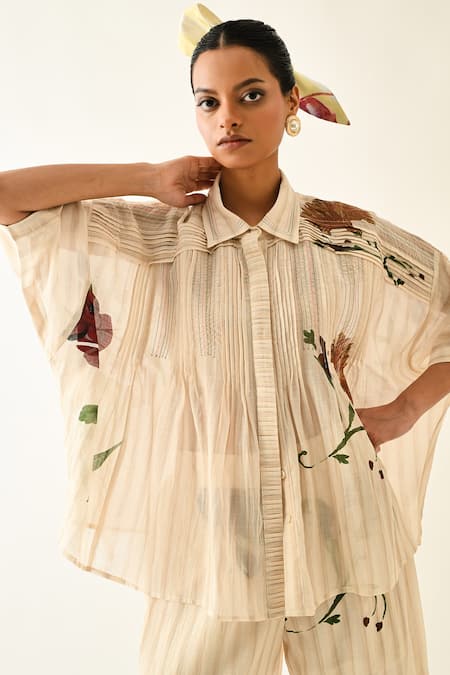 OFRIDA Dewstripe Printed Top 