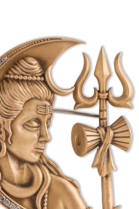 Shop_Cosa Nostraa_Gold Crystals Divine Crescent Brooch 