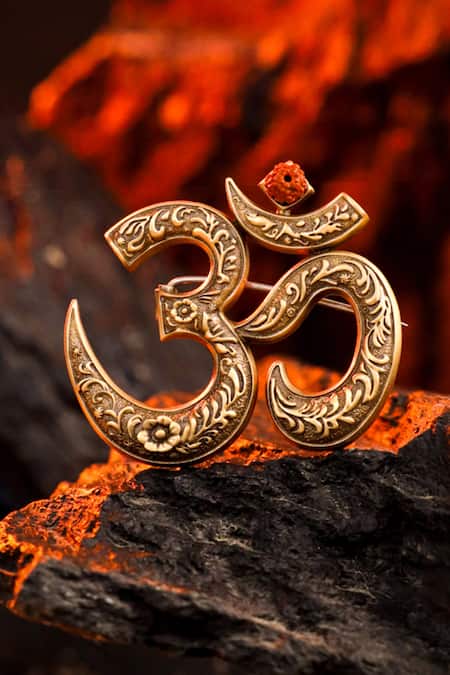 Cosa Nostraa Royal Om Emblem Brooch 