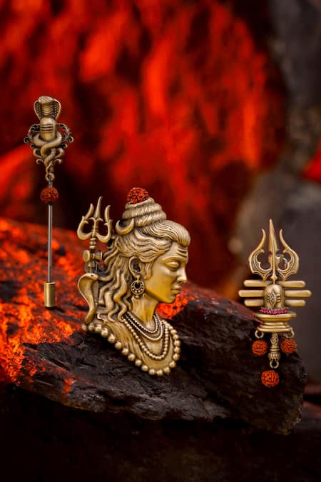 Cosa Nostraa Antique Oxidised Set of Lapel Pin & Brooch Set 