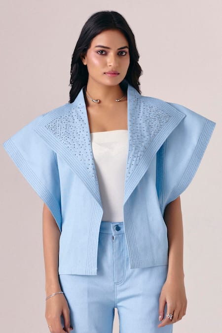 Savaaya Embroidered Collar Jacket 