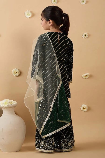 Shop Jhambthreads Black Georgette, Net Embroidery Printed And Kurta Set at Aza Fashions Shop_Jhambthreads_Black Georgette, Net Embroidery Printed And Kurta Set _at_Aza_Fashions