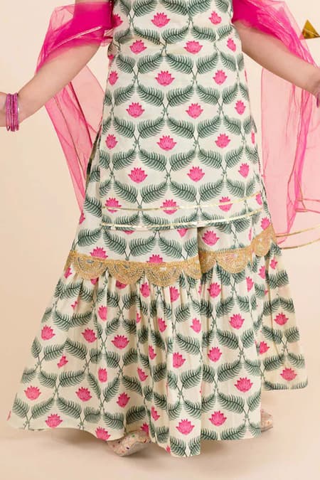 Buy Jhambthreads Multi Color Cotton, Net Embroidery Printed And Kurta Set Online at Aza Fashions Buy_Jhambthreads_Multi Color Cotton, Net Embroidery Printed And Kurta Set _Online_at_Aza_Fashions