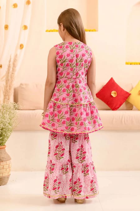 Jhambthreads Printed & Embroidered Kurta Set 
