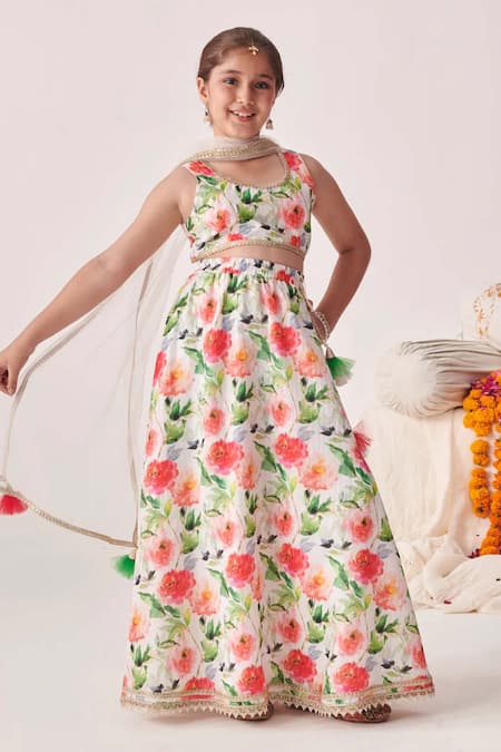 Jhambthreads Floral Print Lehenga Set 