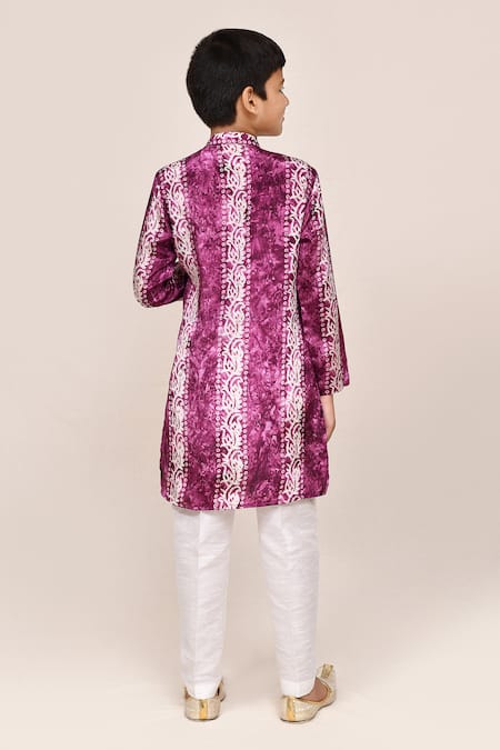 Jhambthreads Stripe Print Kurta Set 
