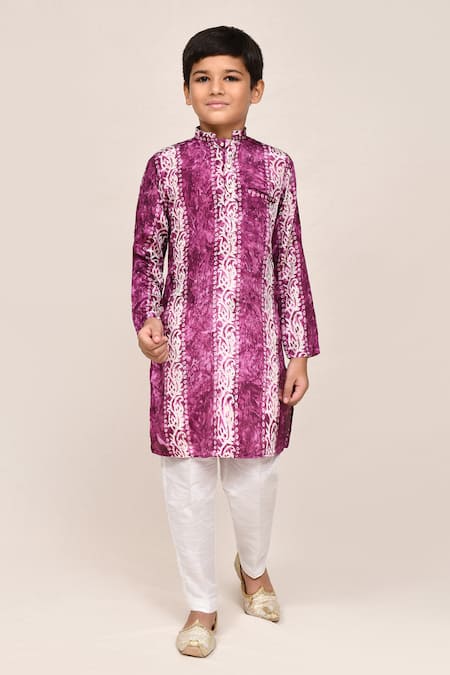 Jhambthreads Stripe Print Kurta Set 