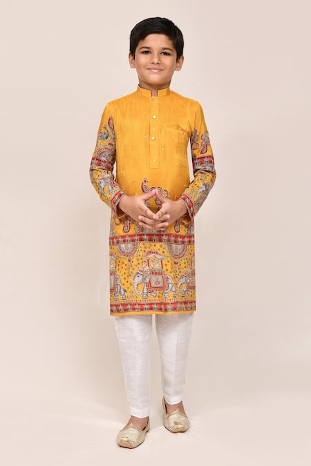 Jhambthreads Embroidered & Printed Kurta Set 