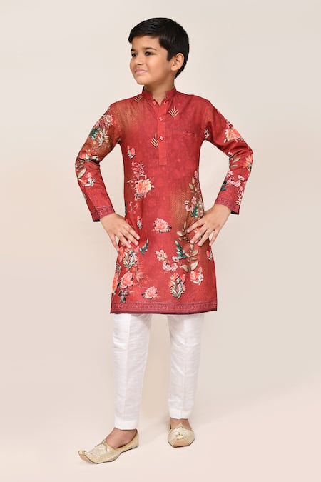 Jhambthreads Floral Print Kurta Set 